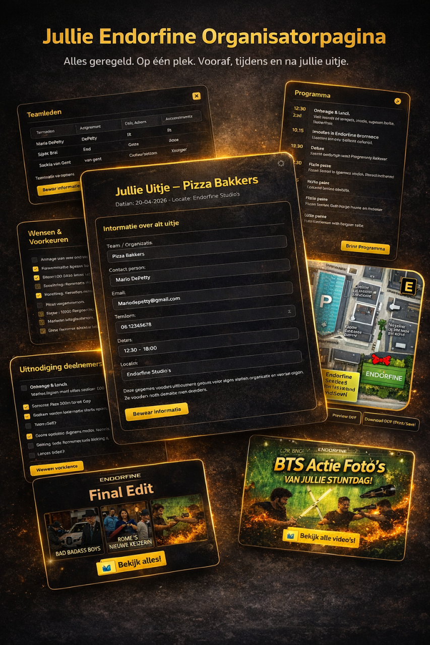 Voorbeeld organisatorpagina